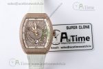 Vanguard V45 RG ABF Best Edition Full Diamonds Dial on White Leather Strap A2824 - Image 23
