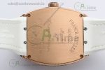 Vanguard V45 RG ABF Best Edition Full Diamonds Dial on White Leather Strap A2824 - Image 11