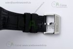 Vanguard V45 SS ABF Best Edition Full Diamonds Case Black Dial on Black Leather Strap A2824 - Image 19