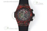 Big Bang Unico Red Carbon TWF Best Edition Skeleton Dial on Black Rubber Strap A1220