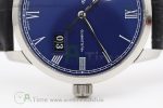 Excellence Panorama Date Moon Phase SS GGR Blue Dial on Black Leather Strap A100 - Image 6