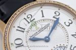 Rendez-Vous Date RG White Dial Full Paved Diamonds on Black Leather Strap A898 - Image 4