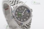 Lady DateJust 28 SS TWF 1:1 Best Edition 904L Steel Grey Dial Diamonds Markers on President Bracelet NH05 - Image 2