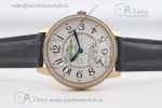 Rendez-Vous Date RG White Dial Full Paved Diamonds on Black Leather Strap A898 - Image 6