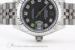 Lady DateJust 28 SS TWF 1:1 Best Edition 904L Steel Grey Dial Diamonds Markers on President Bracelet NH05 - Image 7