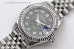 Lady DateJust 28 SS TWF 1:1 Best Edition 904L Steel Grey Dial Diamonds Markers on President Bracelet NH05 - Image 8