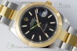 DateJust 41 SS/YG Polished Bezel KING 1:1 Best Edition 904L Steel Black Dial on Oyster Bracelet VR3235 - Image 3