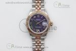 Lady DateJust 28 SS/YG TWF 1:1 Best Edition Purple Dial Roman Markers on Jubilee Bracelet NH05