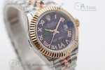 Lady DateJust 28 SS/YG TWF 1:1 Best Edition Purple Dial Roman Markers on Jubilee Bracelet NH05 - Image 2