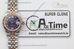 Lady DateJust 28 SS/YG TWF 1:1 Best Edition Purple Dial Roman Markers on Jubilee Bracelet NH05 - Image 25