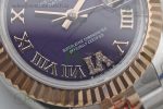 Lady DateJust 28 SS/YG TWF 1:1 Best Edition Purple Dial Roman Markers on Jubilee Bracelet NH05 - Image 5