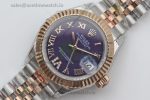 Lady DateJust 28 SS/YG TWF 1:1 Best Edition Purple Dial Roman Markers on Jubilee Bracelet NH05 - Image 8