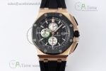 Royal Oak Offshore 44mm RG Ceramic Bezel APF 1:1 Best Edition Black/White Dial on Rubber Strap A3126