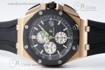 Royal Oak Offshore 44mm RG Ceramic Bezel APF 1:1 Best Edition Black/White Dial on Rubber Strap A3126 - Image 6
