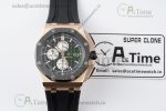 Royal Oak Offshore 44mm RG Ceramic Bezel APF 1:1 Best Edition Black/White Dial on Rubber Strap A3126 - Image 24