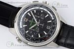Polaris Chrono SS HKF Best Edition Black Dial on Black Leather Strap A752A - Image 3