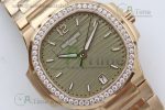 Nautilus 7118/1A MSF 1:1 Best Edition Grey Textured Dial Diamonds Bezel on RG Bracelet A324 Super Clone - Image 3