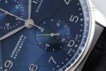 Portuguese Chrono IW3716 RSF 1:1 Best Edition Blue Dial on Black Leather Strap A7750 - Image 5