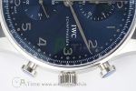 Portuguese Chrono IW3716 RSF 1:1 Best Edition Blue Dial on Black Leather Strap A7750 - Image 7
