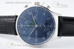 Portuguese Chrono IW3716 RSF 1:1 Best Edition Blue Dial on Black Leather Strap A7750 - Image 6