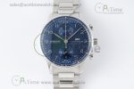 Portuguese Chrono IW3716 RSF 1:1 Best Edition Blue Dial on SS Bracelet A7750