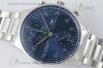 Portuguese Chrono IW3716 RSF 1:1 Best Edition Blue Dial on SS Bracelet A7750 - Image 3