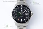 Aquaracer Calibre 5 41.5mm TARF 1:1 Best Edition Black Dial Black Bezel on SS Bracelet SW200