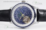 Master Grande Tradition SS Blue Revolves Dial Blue Diamonds Bezel on Black Leather Strap - Image 6