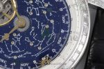 Master Grande Tradition SS Blue Revolves Dial Diamonds Bezel on Black Leather Strap - Image 5