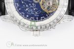 Master Grande Tradition SS Blue Revolves Dial Diamonds Bezel on Black Leather Strap - Image 7