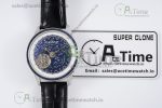 Master Grande Tradition SS Blue Revolves Dial Blue Diamonds Bezel on Black Leather Strap - Image 18