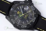 Aquaracer Calibre 5 PVD 41mm TARF 1:1 Best Edition Carbon/Yellow Dial on Black Nylon Strap SW200 - Image 3