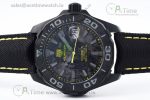 Aquaracer Calibre 5 PVD 41mm TARF 1:1 Best Edition Carbon/Yellow Dial on Black Nylon Strap SW200 - Image 7