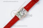 Long Island Ladies RG Diamonds Bezel APSF 1:1 Best Edition White Texured Dial on Red Leather Strap Jap Quartz - Image 8