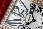 Long Island Ladies RG Diamonds Bezel APSF 1:1 Best Edition White Texured Dial on Red Leather Strap Jap Quartz - Image 4