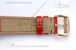 Long Island Ladies RG Diamonds Bezel APSF 1:1 Best Edition White Texured Dial on Red Leather Strap Jap Quartz - Image 17