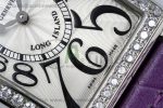 Long Island Ladies SS Diamonds Bezel APSF 1:1 Best Edition White Texured Dial on Purple Leather Strap Jap Quartz - Image 5