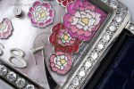 Long Island Ladies SS Diamonds Bezel APSF 1:1 Best Edition Pink MOP Dial on Blue Leather Strap Jap Quartz - Image 5