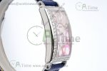 Long Island Ladies SS Diamonds Bezel APSF 1:1 Best Edition Pink MOP Dial on Blue Leather Strap Jap Quartz - Image 2