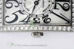 Long Island Ladies SS Diamonds Bezel APSF 1:1 Best Edition White Texured Dial on Purple Leather Strap Jap Quartz - Image 7