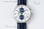 Portuguese Chrono IW371620 APSF 1:1 Best Edition White/Blue Dial on Blue Leather Strap A69355