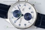 Portuguese Chrono IW371620 APSF 1:1 Best Edition White/Blue Dial on Blue Leather Strap A69355 - Image 3
