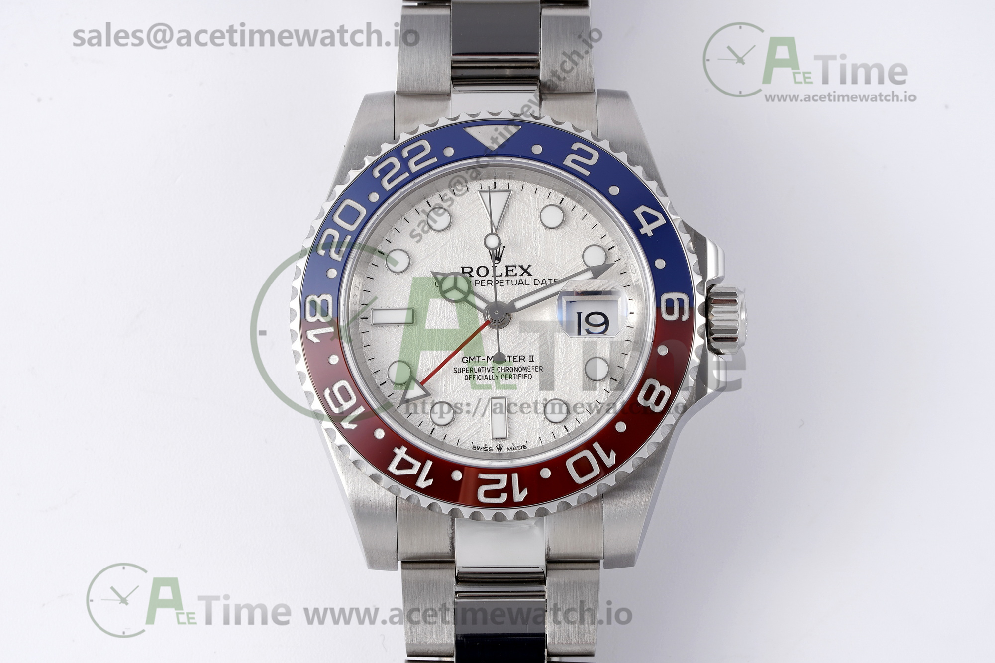 _DSC0596 GMT Master II 126719 BLRO 904L SS APF 1:1 Best Edition Meteorite Dial on Bracelet VR3285 CHS - Image 1